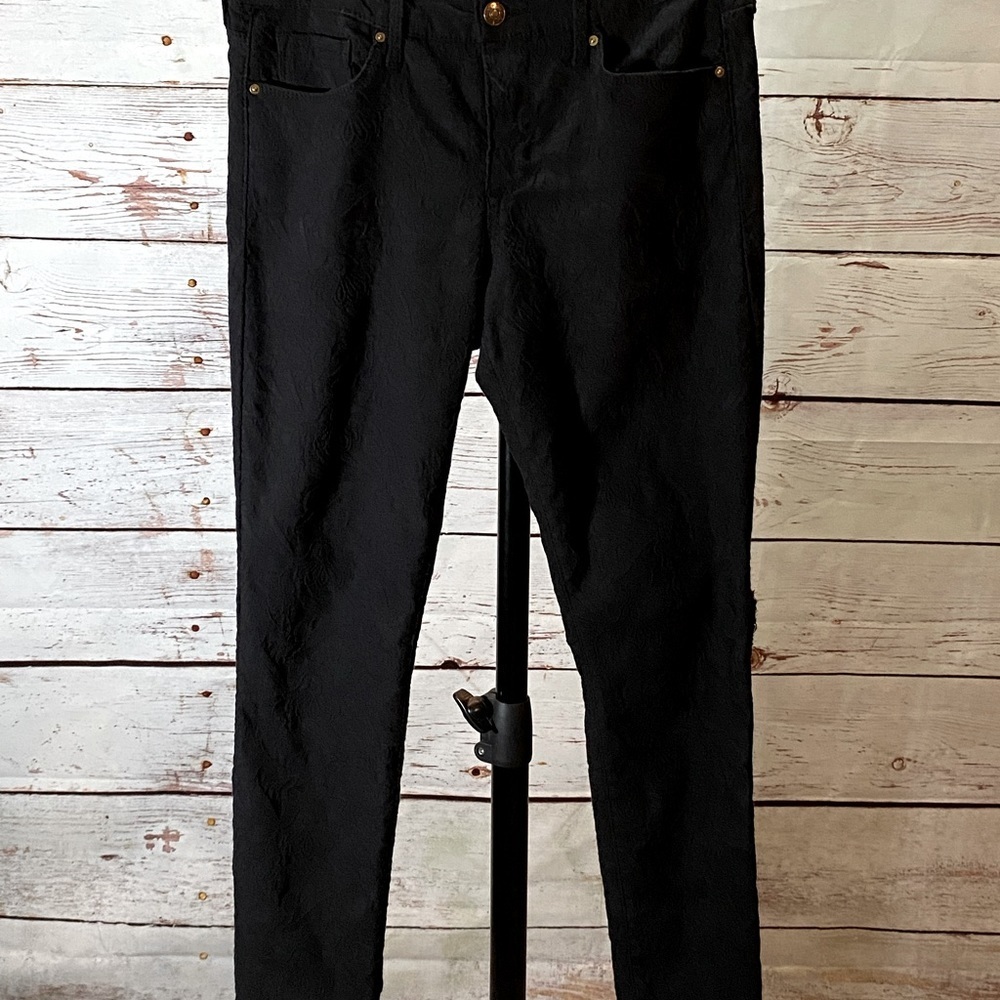 Vintage America Black Embossed Jeans Size 6/28